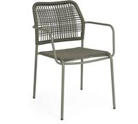 Bizzotto Silla con brazos en acero y fibra sintética verde