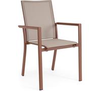 Bizzotto Silla con brazos en aluminio y textilene rojo