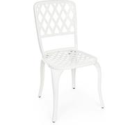 Bizzotto Silla de aluminio fundido a presión blanco