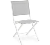 Bizzotto Silla plegable de aluminio y textilene blanco.