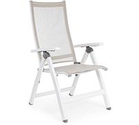 Bizzotto Silla reclinable de aluminio blanco