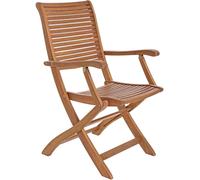 Bizzotto Sillón con reposabrazos de madera de acacia plegable