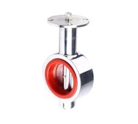 BJADUDJFB Válvula de mariposa sanitaria de acero inoxidable 304 DN40 1-1/2" con junta de silicona