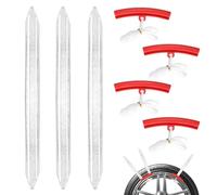 BJBJJIU 3 Pcs 30 cm Desmontadora de Neumáticos & 4 Pcs Protectores de Llanta, Herramientas de Palanca de Neumáticos, Desmontador Ruedas Metalico para Motocicleta Bicicleta Scooter Eléctrico