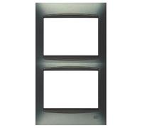 Bjc coral color - Placa 2 elementos vertical coral embellecedor sin bastidor gris sombra