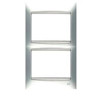 Bjc coral color - Placa 2 elementos vertical coral embellecedor sin bastidor plata luna