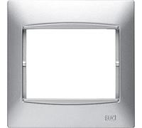 BJC Coral - Marco de 1 elemento horizontal con embellecedor intermedio integrado (sin bastidor), Plata Luna ,21211-PL