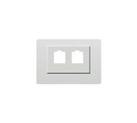 Bjc coral - Tapa para adaptador doble rj11-rj45 serie coral blanco