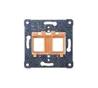 Bjc delta mecanismos - Placa soporte para 2 conectores informatica naranja delta