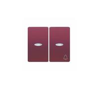 Bjc iris color - Teclas conmutador +pulsador luminoso serie iris rojo rubi