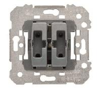 Bjc iris - Conmutador+pulsador serie iris/aura blanco