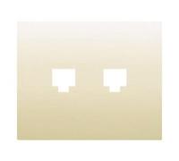 Bjc iris - Tapa adaptadora 2 conectores rj45/rj11 beige