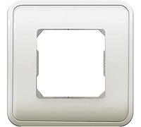 BJC Rehabitat - Placa/marco 2 módulos estrechos o 1 ancho, Plata Luna ,16662-PL