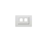 BJC Tapa toma doble RJ11/RJ45 Blanco Coral 21882