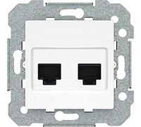 BJC Viva - Toma doble RJ45 Cat6, Blanco ,23586-2