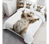 BJCJGGL Funda Nordica 150 Moderno Ardilla Ropa de Cama 150 para Niños Adultos con Cremallera Suave Transpirable Microfibra Fundas Nordicas 240x220 cm + 2 Fundas de Almohada 50x80 cm