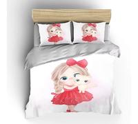 BJCJGGL Funda Nordica 150 Moderno Chica Dibujos Animados Ropa de Cama 150 para Niños Adultos con Cremallera Suave Transpirable Microfibra Fundas Nordicas 240x220 cm + 2 Fundas de Almohada 50x80 cm