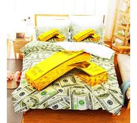 BJCJGGL Funda Nordica 150 Moderno DóLar Ropa de Cama 150 para Niños Adultos con Cremallera Suave Transpirable Microfibra Fundas Nordicas 240x220 cm + 2 Fundas de Almohada 50x80 cm