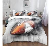 BJCJGGL Funda Nordica 150 Moderno FúTbol Americano Ropa de Cama 150 para Niños Adultos con Cremallera Suave Transpirable Microfibra Fundas Nordicas 240x220 cm + 2 Fundas de Almohada 50x80 cm