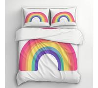 BJCJGGL Funda Nordica Cama 180 ArcoíRis Colchas Cama 180 para Niños Adultos con Cremallera Suave Transpirable Microfibra Fundas Nordicas 260x240 cm + 2 Fundas de Almohada 50x80 cm