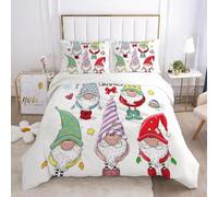 BJCJGGL Funda Nordica Cama 180 Enano Adorable Colchas Cama 180 para Niños Adultos con Cremallera Suave Transpirable Microfibra Fundas Nordicas 260x240 cm + 2 Fundas de Almohada 50x80 cm