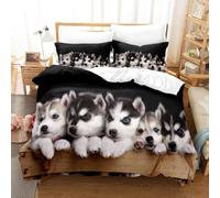 BJCJGGL Funda Nordica Cama 180 Husky Colchas Cama 180 para Niños Adultos con Cremallera Suave Transpirable Microfibra Fundas Nordicas 260x240 cm + 2 Fundas de Almohada 50x80 cm