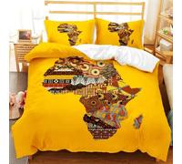 BJCJGGL Funda Nordica Cama 180 Mapa De áFrica Colchas Cama 180 para Niños Adultos con Cremallera Suave Transpirable Microfibra Fundas Nordicas 260x240 cm + 2 Fundas de Almohada 50x80 cm