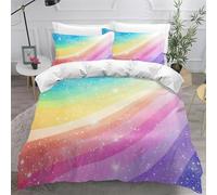 BJCJGGL Fundas Nordicas 105 Arcoiris Ropa de Cama 105 para Niñas Niños con Cremallera Suave Transpirable Microfibra Fundas Nordicas 180x220 cm + 2 Fundas de Almohada 50x80 cm