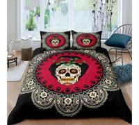 BJCJGGL Fundas Nordicas 105 CráNeo Ropa de Cama 105 para Niñas Niños con Cremallera Suave Transpirable Microfibra Fundas Nordicas 180x220 cm + 2 Fundas de Almohada 50x80 cm