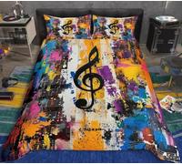 BJCJGGL Fundas Nordicas 105 MúSica Pop Ropa de Cama 105 para Niñas Niños con Cremallera Suave Transpirable Microfibra Fundas Nordicas 180x220 cm + 2 Fundas de Almohada 50x80 cm