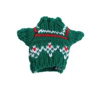BJD - Ropa de muñeca mini para perro, ropa de muñeca de 10 cm, suéter de muñecas BJD, accesorios para muñecas de felpa linda para muñeca Bjd de 16 cm/17 cm (Navidad verde)