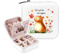 BJDAMAI Capybara - Joyero, regalos para adolescentes y niñas de 8 a 12 años, artículos para amantes de Capybara, accesorios, artículos de decoración, mercancía, joyería, anillo de viaje, aretes