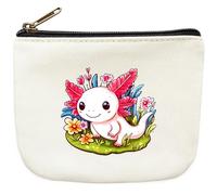 BJDAMAI Monedero para adolescentes, niñas, mujeres, niños, amantes de los animales, decoración de cosas, mini monedero, tarjeta, llaves, auriculares, lápiz labial, Axolotl, Moderno