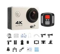 BJdfgE Cámara de acción Ultra HD 4K/30fps WiFi 2,0 Pulgadas 170D Casco Impermeable subacuático cámaras grabación vídeo cámara Deportiva(White)
