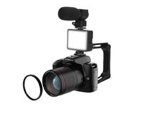 BJdfgE Cámaras de Video con visión Nocturna y Doble cámara 4K, Digital WiFi 64 MP luz