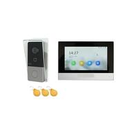 BJdfgE Kit de videoportero PoE 802.3af multilingüe DS-KIS603-P(C), Incluye DS-KV6113-WPE1(C), DS-KH6320-WTE1 y conmutador PoE