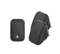 BJdfgE Timbre inalámbrico for Exteriores, Juego de timbres Impermeables autoalimentados, 38 Canciones Bienvenida, Timbre Puerta con Control Larga Distancia(1button 2receiver-B)