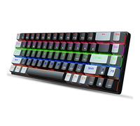 Bjebndd Teclado mecánico de 68 teclas, teclado para juegos con interruptor desmontable tipo C azul, teclados para PC, teclado mecánico de 68 teclas, 20 tipos, teclados retroiluminados para juegos,
