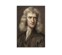 BJHIHSX Póster artístico de Isaac Newton en blanco y negro, lienzo decorativo para pared e impresión artística moderna para dormitorio familiar, pósteres de 20 x 30 pulgadas (50 x 75 cm)