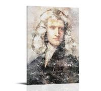 BJHIHSX Póster artístico de personajes de Sir Isaac Newton, pintura decorativa, lienzo, póster de pared e impresión artística moderna para dormitorio familiar, pósteres de 40 x 60 cm