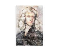 BJHIHSX Póster artístico de personajes de Sir Isaac Newton, pintura decorativa, lienzo, póster de pared e impresión artística moderna para dormitorio familiar, 20 x 30 cm