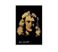 BJHIHSX Póster artístico de retrato de personaje de Sir Isaac Newton, pintura decorativa en lienzo, póster de pared e impresión artística moderna para dormitorio familiar, pósteres de 20 x 30 pulgadas