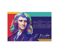 BJHIHSX Póster de arte pop de Sir Isaac Newton, pintura decorativa, lienzo, póster de pared e impresión artística moderna para dormitorio familiar, pósteres de 40 x 60 cm