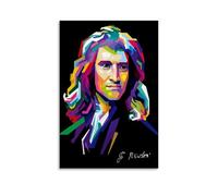 BJHIHSX Póster de arte pop moderno de Sir Isaac Newton, pintura decorativa, lienzo, póster de pared e impresión artística moderna para dormitorio familiar, 20 x 30 cm