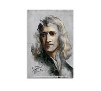 BJHIHSX Póster decorativo de Sir Isaac Newton Art of Quotes, lienzo decorativo para pared e impresión artística moderna para dormitorio familiar, 60 x 90 cm
