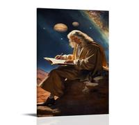 BJHIHSX Póster decorativo de Sir Isaac Newton con diseño de abanico, lienzo para pared e impresión artística moderna para dormitorio familiar, 50 x 75 cm