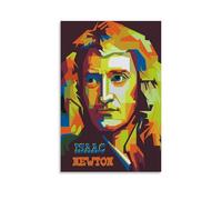 BJHIHSX Póster decorativo de Sir Isaac Newton Pop Fan Art de pintura en lienzo para pared e impresión artística moderna para dormitorio familiar, pósteres de 30 x 45 cm