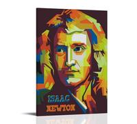 BJHIHSX Póster decorativo de Sir Isaac Newton Pop Fan Art para pared, póster de pared e impresión artística moderna para dormitorio familiar, 60 x 90 cm