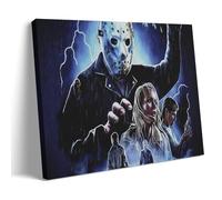 BJHIHSX Póster decorativo de viernes 13 con personajes de grupo, pintura decorativa en lienzo, póster de pared e impresión artística moderna para dormitorio familiar, pósteres de 40 x 60 cm