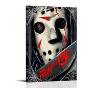 BJHIHSX Póster decorativo de viernes 13 de la película clásica Fanart, lienzo decorativo para pared e impresión artística moderna para dormitorio familiar, pósteres de 20 x 30 pulgadas (50 x 75 cm)